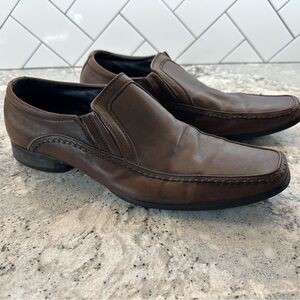 Kenneth Cole Reaction Key Note Men's Size 11 Brown Leather Loafers